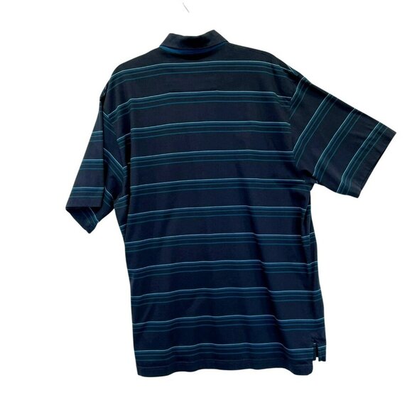 Ashworth EZ Tech Hi Def Men's 3-Button Striped Golf Polo Shirt Size XXL in Black - Picture 8 of 14